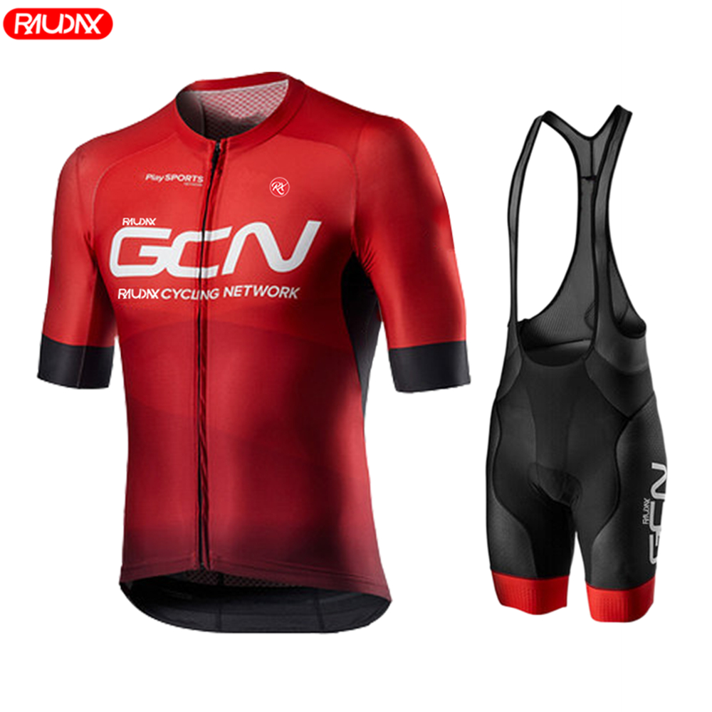 Cycling Community - 2026 Raudax Gcn 夏半袖ジャージ通気性ロードバイクユニフォーム MTB シャツ自転車男性サイクリング服セット