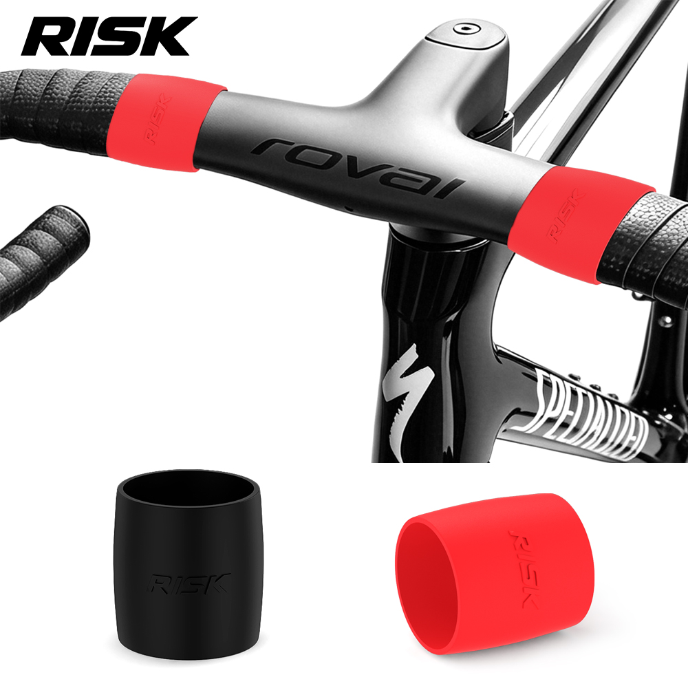Bell Handlebar Ring - 2個/袋入り RISK ロードバイク用伸縮性ハンドルバーストラップ バーテープ固定リングスリーブループ シリコンバンド