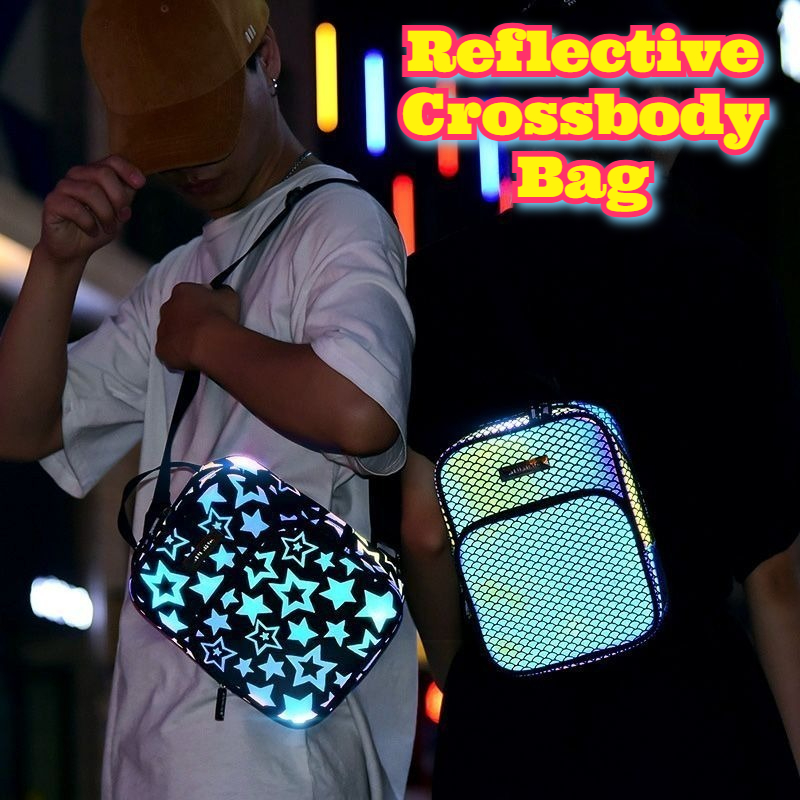 Cycling Commuter Backpack - 反射材付きクロスボディバッグ 多目的スポーツスリングパック サイクリング アウトドア 通勤 ショルダー