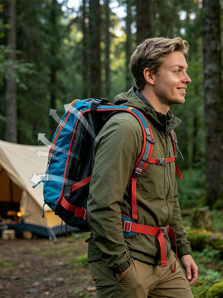 バックパック換気クッション 調節可能なエアフロースペーサー  - Cycling Commuter Backpack のレビューと価格