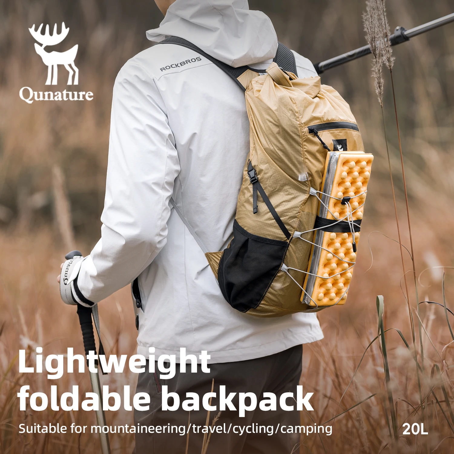Qunature 20L 折りたたみ式バックパック 軽量 ポ - Cycling Commuter Backpack のレビューと価格