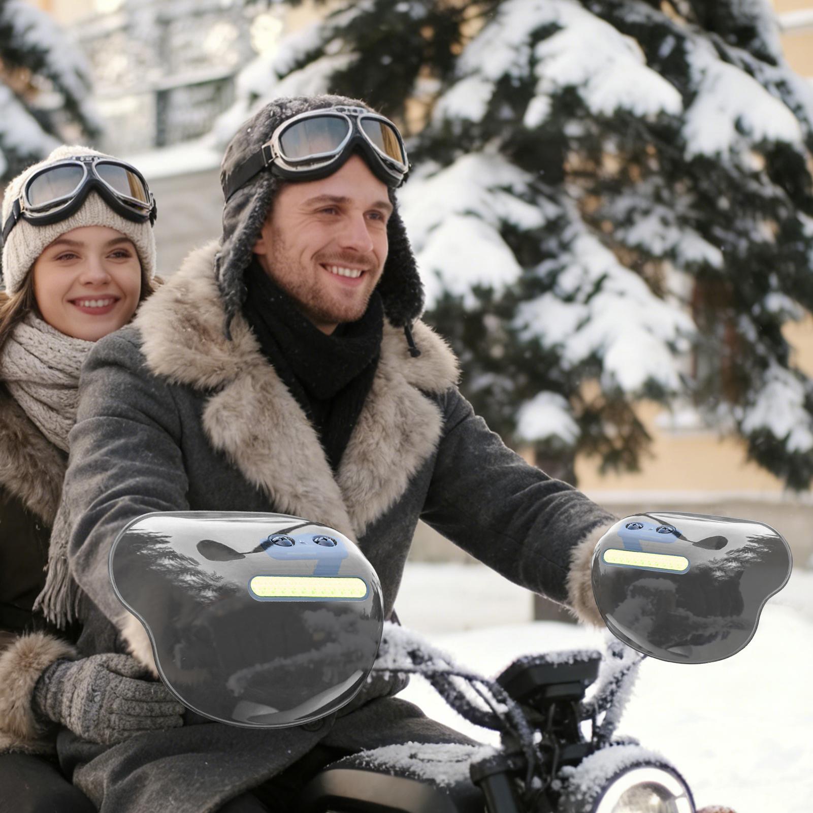 冬用ハンドガード スクーター用 滑り止め 簡単取り付け 冬用 - Winter Cycling Commute のレビューと価格