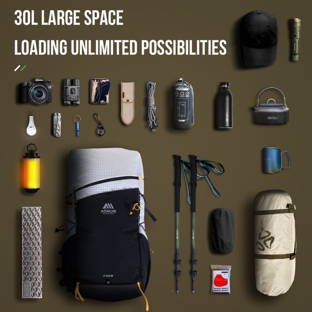 AONIJIE 30L ハイキングマウンテンバッグパック超軽 - Cycling Commuter Backpack のレビューと価格