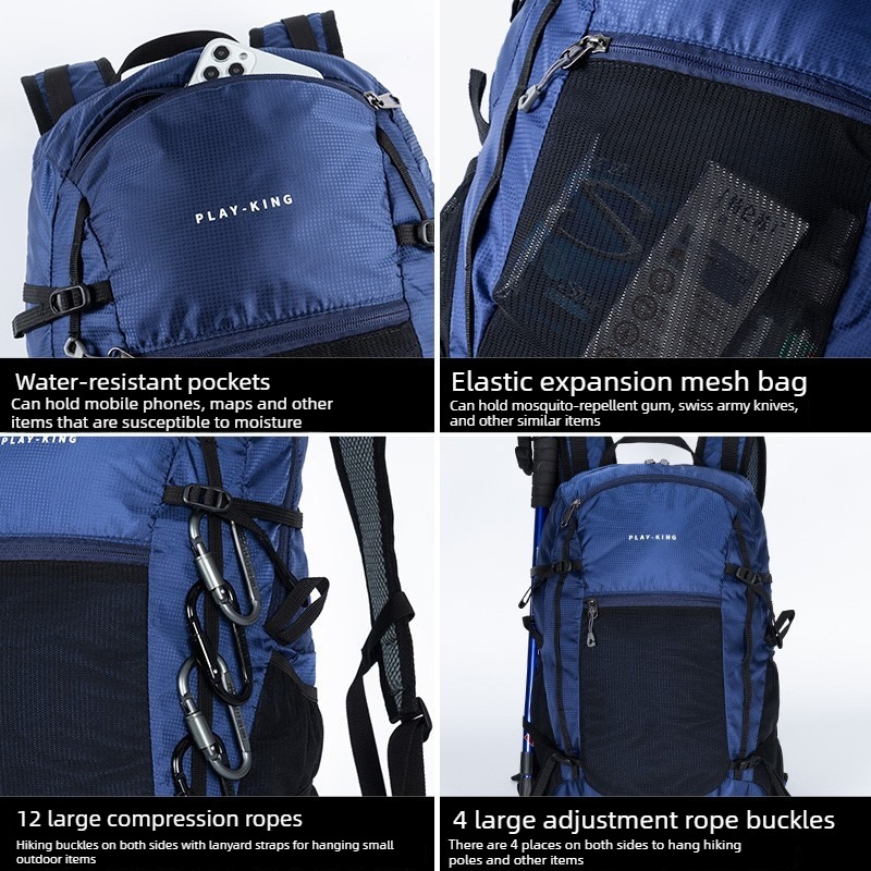 超軽量折りたたみ式バックパック防水大容量アウトドア旅行バッグ - Cycling Commuter Backpack のレビューと価格